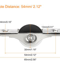 Front view of Sliding Door Nylon Wheel Pulleys 30mm for cabinets wardrobes closets, with 4mm hole diameter, pack of 10.