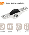 Sliding Door Nylon Wheel Pulleys 30mm For Cabinets Wardrobes Closets Furniture With Screws Pack Of 10 Black Silver Tone