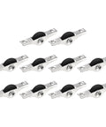 Sliding Door Nylon Wheel Pulleys 30mm For Cabinets Wardrobes Closets Furniture With Screws Pack Of 10 Black Silver Tone