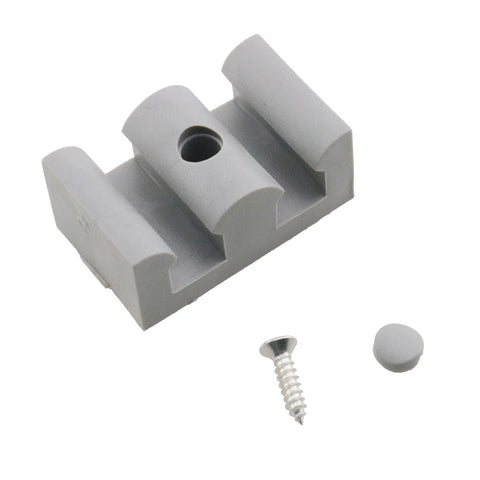 4 Pcs Sliding Shower Door Plastic Bumpers With Screws Glass Specific Anti Collision Buffer For Bathroom Doors Gates And Furniture Fittings Durable Plastic Cushioning Easy To Install showing grey bumper with screw and cap
