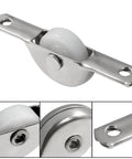 8Pcs 18Mm Sliding Door Pulley Wheels for screen doors closets wardrobes and cabinets durable plastic rollers with steel shell