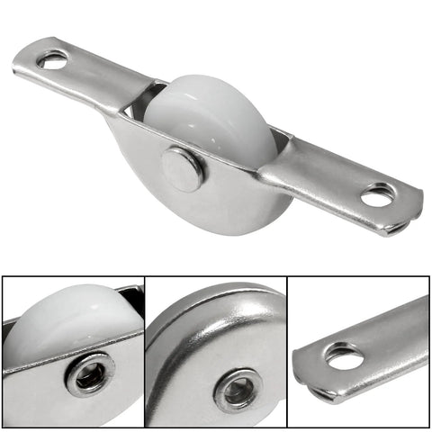 8Pcs 18Mm Sliding Door Pulley Wheels for screen doors closets wardrobes and cabinets durable plastic rollers with steel shell