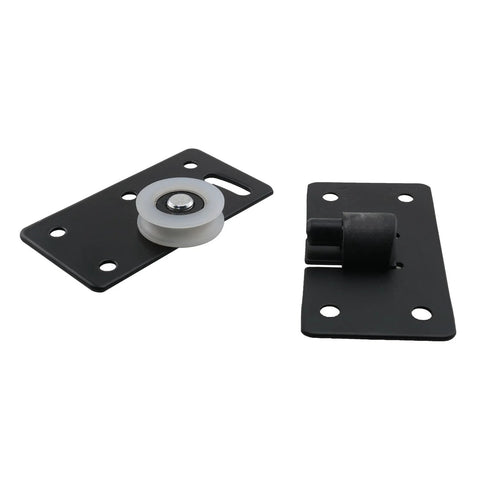 2 Pack 85x45mm Wardrobe Sliding Door Pulleys With Grooved Wheels For Cabinets And Display Cabinets, Stainless Steel Door Hardware Caster Set With Spacer
