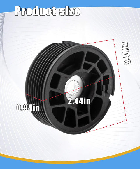 Sliding Door Cable Pulley Spool For Odyssey 2011 2017 Left Or Right Side Replacement Part showing dimensions in inches