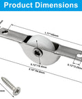 8Pcs 18Mm Sliding Door Pulley Wheels For Screen Doors Closets Wardrobes And Cabinets Durable Plastic Rollers with dimensions shown.