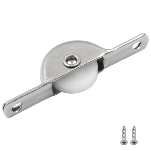 8Pcs 18Mm Sliding Door Pulley Wheels For Screen Doors Closets Wardrobes And Cabinets Durable Plastic Rollers with screws