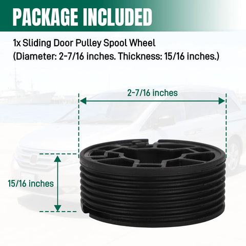 Sliding Door Pulley Spool Wheel For 2011 2017 Honda Odyssey 4th Generation All Trims Durable Plastic And Metal Composite
