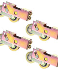 4 Pack Sliding Door Roller Kit With 1-1/4 Inch 32mm Steel Ball Bearing Wheels Adjustable Assembly Replacement For Sliding Doors