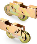 Sliding Door Roller Replacement Tandem Assembly with One and One Quarter Inch Steel Ball Bearing for Patio Doors and Glass Doors in UPVC and Vinyl, Vinyl Sliding Patio Door Rollers Replacement Pack of Two, Compatible with Aluminum and Vinyl Frames, Easy