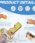 Two Pack Sliding Door Rollers Replacement Kit With Tandem Roller Assembly 1-1/4 Inch Heavy Duty Adjustable Patio Door Wheels