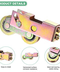 4 Pack Sliding Door Roller Kit With 1-1/4 Inch 32mm Steel Ball Bearing Wheels Adjustable Assembly Replacement For Sliding Doors