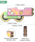 4 Pack Sliding Door Roller Kit With 1-1/4 Inch 32mm Steel Ball Bearing Wheels Adjustable Assembly for Sliding Doors