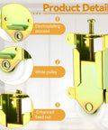 Four Pcs Sliding Mirror Closet Door Rollers Replacement Kit with metal wardrobe door wheels and nylon concave ball bearing wheel