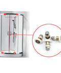 Sliding Door Hanging Roller 4 Pcs Set For Shower RV Bathroom Cabinet Stainless Steel Axle Replacement Wheels shown with shower