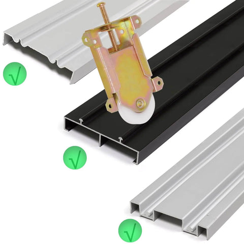 Sliding Mirror Closet Door Rollers Replacement Hardware Fits Contractors Part #W8020C or Hard 1775 Wardrobe Doors Wheels, 1-1/2" Durable POM