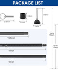Sliding Door Security Bar Adjustable From 17 To 55 Inches With Rubber Tips Heavy Duty Window Lock Bar For Home Security Ideal For Apartments And Travel 2 Pack Black Durable Alloy Construction