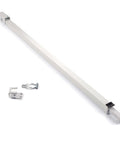 Sliding Door Security Bar with Childproof Lock, Adjustable, for Patio Doors and Sliding Glass Doors (25.75-47.5 Inches) with mounting brackets