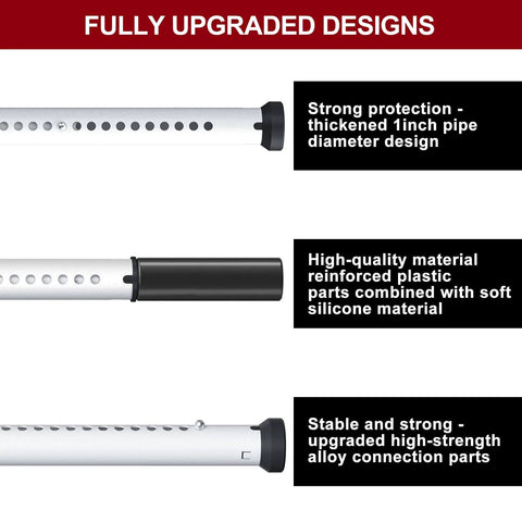 Sliding Door Security Bar,Heavy Duty Sliding Patio Door Lock Bar, 20-50inch Adjustable Multi-use Window Security Bars, Sliding Door Stopper,White,1Pack with upgraded design features.