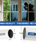 Adjustable Sliding Glass Door Security Bar With Rubber Tips Fits Seventeen Point Seven To Fifty Point Five Inches White One Inch Diameter Sturdy Durable Window Safety Bar Locks installed on patio door
