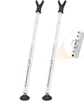 Door Security Bar And Sliding Patio Door Lock Jammer For Patio Doors Windows And Apartments Removable White Security Bar 2 Pack