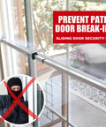 Sliding Door Security Bar-Child Proof Sliding Door Lock Bar with Anti Lift Lock installed on patio door preventing break-ins