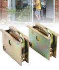 Sliding Patio Door Roller Replacement With Steel Ball Bearing High Strength For Smooth And Quiet Operation Custom Fit For Sliding Doors Easy Install Improves Door Performance And Stability, pair of steel rollers visible