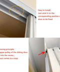 Close-up of installed 10 Pack Sliding Door Stopper Concave Locator Stick On Positioner Anti Collision Buffer Adapter on track
