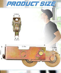 Two Pack Sliding Door Rollers Replacement Kit With Tandem Roller Assembly 1-1/4 Inch Heavy Duty Adjustable Patio Door Wheels