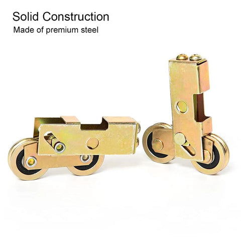 Patio Door Tandem Roller Replacement Kit For Sliding Doors And Screens Includes Two One And One Quarter Inch Steel Ball Wheel Bearings With Five Sixteenth Inch Thickness Durable Replacement For Damaged Rollers On Sliding Patio And Screen Doors 2 Pack