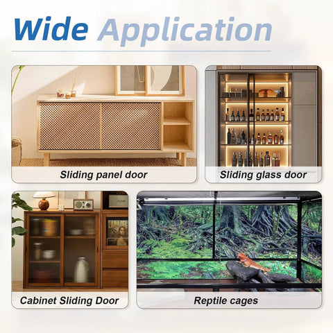 48 Inch Metal Sliding Door Track Set For Quarter Inch Panels Designed For Glass Closet Doors And Windows in various applications