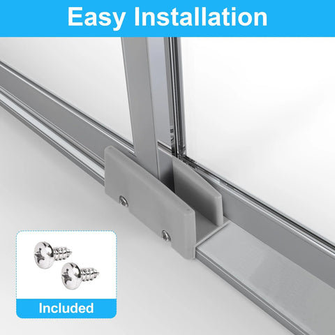 Sliding Shower Door Bottom Track With One Half Inch Groove For Seven Sixteenth Inch Thick Glass Gray Two Piece Set