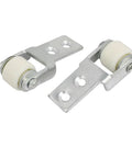 15mm Diameter Wheel Sliding Door Track Guide Wheel Roller Set Of 4 For Cabinet And Sliding Doors White And Silver Tone