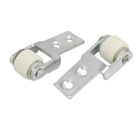 15mm Diameter Wheel Sliding Door Track Guide Wheel Roller Set Of 4 For Cabinet And Sliding Doors White And Silver Tone