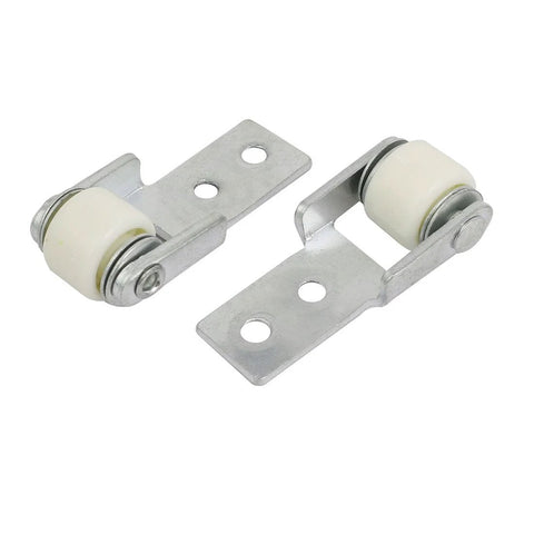 15mm Diameter Wheel Sliding Door Track Guide Wheel Roller Set Of 4 For Cabinet And Sliding Doors White And Silver Tone Plastic And Metal Construction 15x10mm Wheel Size 4mm Hole 11mm Spacing Easy Replacement