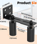 Heavy Duty Sliding Gate Guide Roller Hardware Kit With 4 Inch Black Nylon Wheels And Steel L Bracket, Adjustable Sliding Gate Roller
