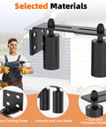 Heavy Duty Sliding Gate Guide Roller Hardware Kit With 4 Inch Black Nylon Wheels And Steel L Bracket shown with installation demonstration.
