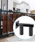 Slide Gate Guide Roller, 6" UHMW Hard Nylon Guider, Adjustable Sliding Gate Support Assembly installed on metal gate