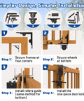 Installation steps for Heavy Duty Sliding Gate Kit with Latch and Manual Universal Hardware for Wooden Gates with smooth operation.