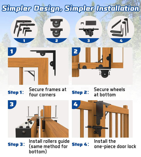 heavy-duty sliding door deadbolt lock installation on wooden frame