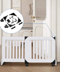 Sliding Gate Hardware Kit with smooth silent rollers installed on indoor wooden gate, demonstrating setup and functionality.