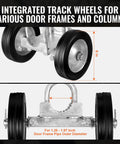 Six Inch Sliding Gate Kit With Heavy Duty Rollers And 600 Lb Load Capacity, Universal Adjustable Track Wheels For Sliding Gates