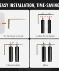 Installation steps for Sliding Gate Kit 6 Inch Gate Hardware With L Bracket Universal Adjustable Gate Rollers