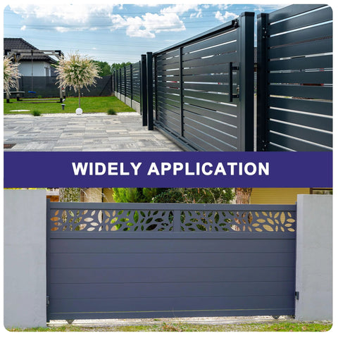 8 Pcs Slide Gate Guide Roller Set With 2.7 Inch Nylon Wheels For Sliding Doors on modern outdoor gates, white durable construction