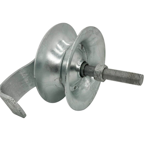 5 Inch Sliding Gate Rollers Steel Pipe Track Set of 2 Galvanized Rollers Designed for 1 5/8 Inch Pipe Track Heavy Duty Smooth Rolling Hardware