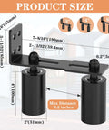 Sliding Gate Roller Guide Set With Heavy Duty Steel L Bracket And Adjustable Four Inch Nylon Support, product dimensions displayed