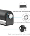 6 Inch Sliding Gate Roller Guide Kit with C Shaped Steel Brackets detail view showing nylon roller and ball bearings