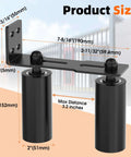 Sliding Gate Roller Guide Kit With Heavy Duty 6 Inch Adjustable Nylon Wheels And Rust Proof L Bracket product dimensions.