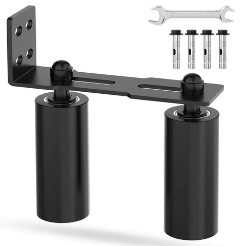 Sliding Gate Roller Guide Kit With Heavy Duty 6 Inch Adjustable Nylon Wheels And Rust Proof L Bracket for sliding gates.