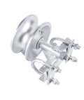 Sliding Gate Rollers For Chain Link Gates With Rear Pipe Track Wheels And Double U Bolt, steel construction, fits 1-7/8" or 1-5/8" frames