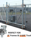 Sliding Gate Rollers In Steel Construction For Two Inch Gate Frames And One And Five Eighth Inch Track Pipe With Double U Bolt Pack Of Two Engineered For Smooth Reliable Gate Operation
